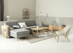 THORUP Lænestole|Lænestol beige stof/egefarve