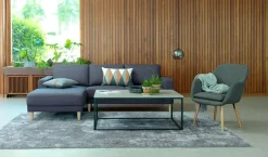 UDSBJERG Lænestole|Lænestol t stof/eg Grå