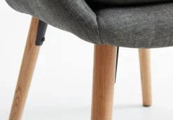 UDSBJERG Lænestole|Lænestol t stof/eg Grå