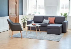 UDSBJERG Lænestole|Lænestol t stof/eg Grå