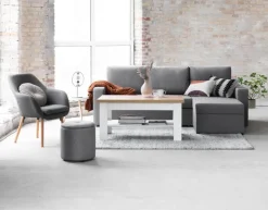 UDSBJERG Lænestole|Lænestol t stof/eg Grå