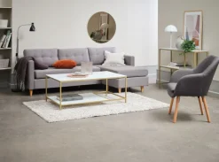 UDSBJERG Lænestole|Lænestol t stof/eg Grå