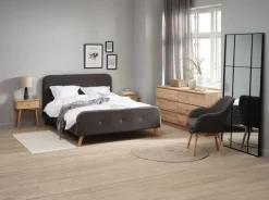 UDSBJERG Lænestole|Lænestol t stof/eg Grå