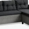 MORA Loungemøbler|Loungesofaer|Loungesofa m/chaiselong 3-pers. grå