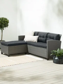 MORA Loungemøbler|Loungesofaer|Loungesofa m/chaiselong 3-pers. grå