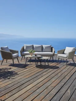 SANDBAKKE Loungesæt|Loungesæt 5-pers. natur