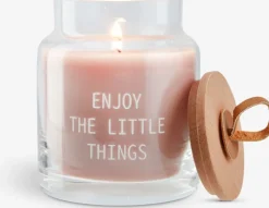 KENNETH Lys Og Servietter|Lys Og Servietter|Lys Ø9xH11cm rosa m/låg