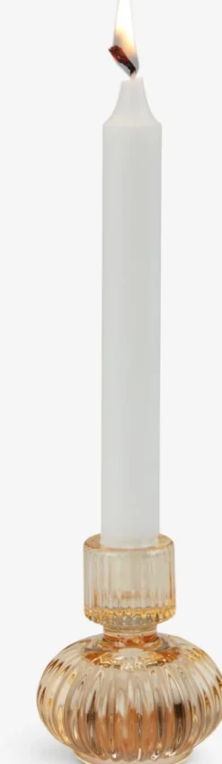 FRODE Lysestager|Lysestage Ø8xH9cm gul