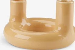 JIM Lysestager|Lysestage Ø13xH9cm gul