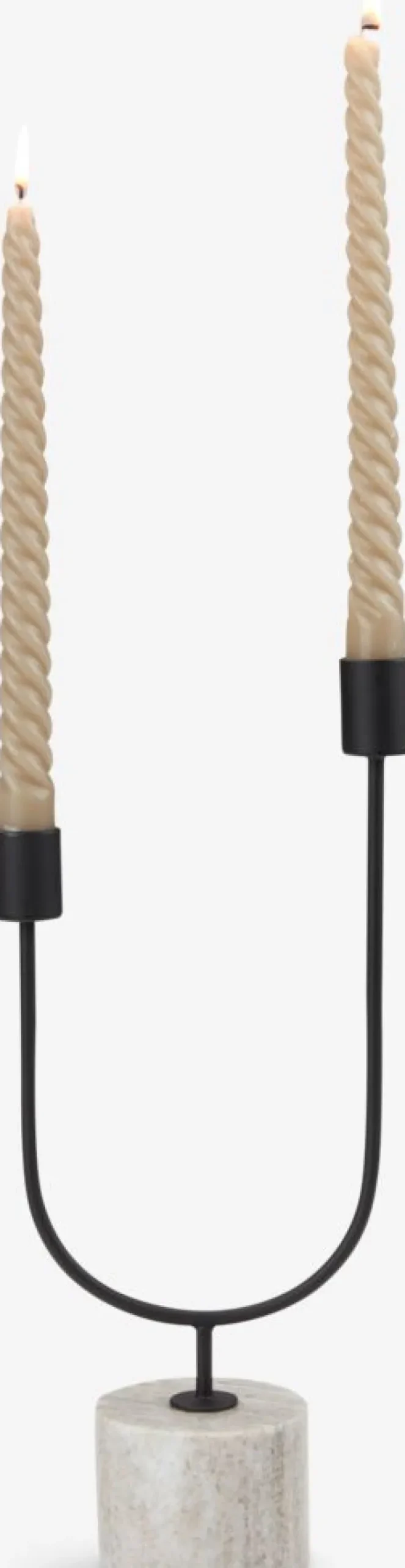 KURT Lysestager|Lysestage B15xL7xH33cm sort