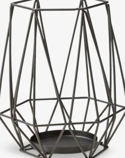 NORDIC Lysestager|Lysestage Ø16xH19cm sort