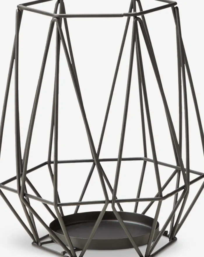 NORDIC Lysestager|Lysestage Ø16xH19cm sort