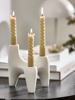 VIGNIR Lysestager|Lysestage B13xL16xH15cm råhvid