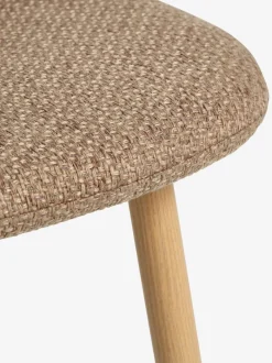 MARSTRAND + EJSTRUP Spisebordssæt|MARSTRAND Ø110 bord eg + 4 EJSTRUP stole mørk sand/eg