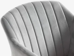 MARSTRAND + ADSLEV Spisebordssæt|MARSTRAND L200 bord eg + 4 ADSLEV stole grå velour