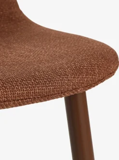 MARSTRAND + EJSTRUP Spisebordssæt|MARSTRAND L200/280 bord mørk eg + 4 EJSTRUP stole terrakotta