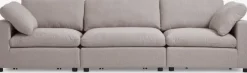 LUNDBY Sofaer Med Chaiselong|Hjørnesofaer|Modulsofa 3-pers. sandfarvet stof