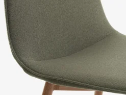 NORTOFT + BISTRUP Spisebordssæt|NORTOFT Ø120 bord eg + 4 BISTRUP stole olivengrøn/eg