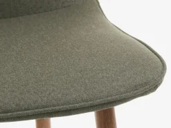 NORTOFT + BISTRUP Spisebordssæt|NORTOFT Ø120 bord eg + 4 BISTRUP stole olivengrøn/eg