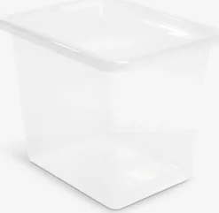 BASIC BOX Plastkasser|Opbevaringsboks 31L m/låg transparent