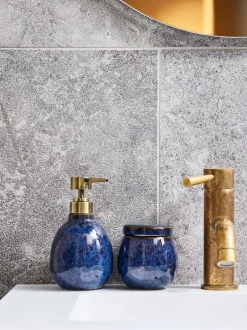 KALLINGE Badeværelsesopbevaring|Diverse|Opbevaringskrukke Ø9xH9 blå