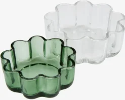 SKOGSBY Badeværelsesopbevaring|Diverse|Opbevaringskrukke Ø7 + Ø9 glas 2 stk