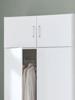 FANDRUP Tilbehør Til Garderobeskabe|Garderobeskabe|Overskab 97x41 2 låger Hvid