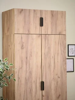 JENSLEV Tilbehør Til Garderobeskabe|Garderobeskabe|Overskab 96x40 2 låger eg