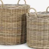SANSEBIE Havekrukker|Plantekurv Ø40/50 kubu natur 2 stk/sæt