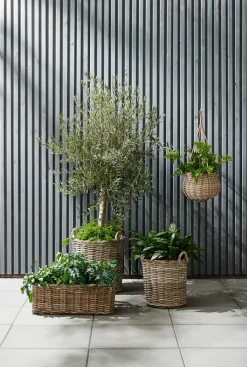 SANSEBIE Havekrukker|Plantekurv Ø40/50 kubu natur 2 stk/sæt