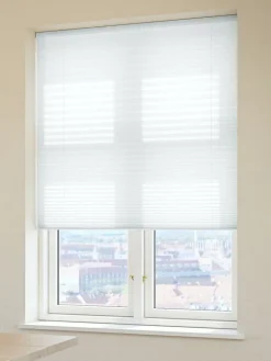 HOVDEN Lysdæmpende Gardiner|Plisségardin 80x160 trådløst Hvid