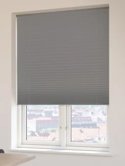FYN Mørklægningsgardiner|Plisségardin mørklægning 80x160 trådløst Grå