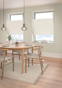 HVEN Mørklægningsgardiner|Plisségardin mørklægning 60x130cm up/down Hvid