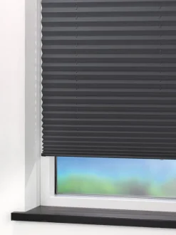 SALTHOLM Lysdæmpende Gardiner|Plisségardin 80x130cm Grå