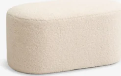 OREBO Puffer|Puffer|Puf 84x45 råhvid teddy