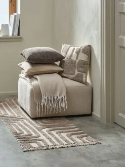 DVERGFAKS Pyntepuder|Pyntepude 45x45 grå/beige