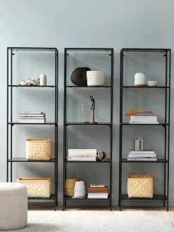 HORBELEV Reoler Og Rumdelere|Reoler Og Rumdelere|Reol 5 hylder smal sort