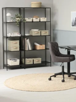 HORBELEV Reoler Og Rumdelere|Reoler Og Rumdelere|Reol 5 hylder smal sort