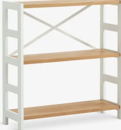 INTRUP Reoler Og Rumdelere|Reoler Og Rumdelere|Reol bred 3 hylder hvid/eg