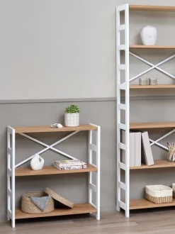 INTRUP Reoler Og Rumdelere|Reoler Og Rumdelere|Reol bred 3 hylder hvid/eg