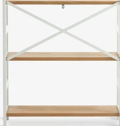 INTRUP Reoler Og Rumdelere|Reoler Og Rumdelere|Reol bred 3 hylder hvid/eg