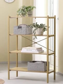 LINDVED Reoler Og Rumdelere|Reoler Og Rumdelere|Reol 4 hylder egefarve