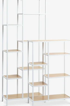 TRAPPEDAL Reoler Og Rumdelere|Reoler Og Rumdelere|Reol 7 hylder egefarve/hvid Eg+Hvid