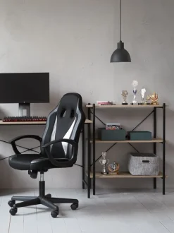 VANDBORG Reoler Og Rumdelere|Reoler Og Rumdelere|Reol 3 hylder eg/sort