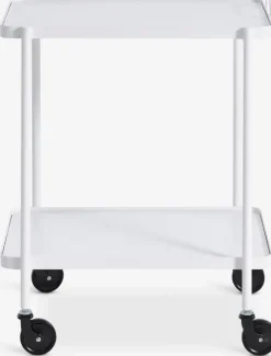 GANGSTED Småopbevaring Diverse|Rullebord 2 hylder Hvid