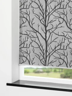 BARKEN Lysd忙mpende Gardiner|Rullegardin 60x170cm grå/sort