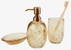 EDSVALLA Badeværelsesopbevaring|Personlig Velvære|Sæbedispenser genanvendt glas gul