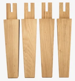 BEDLEG CONICAL OAK Sengeben Og Tilbehør|Sengeben B6xL6xH23cm eg 4 stk/pk