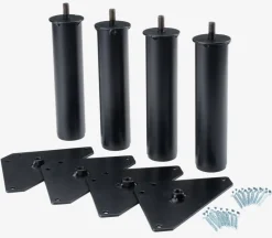 BEDLEG ROUND Ø3,5 BLACK STEEL Sengeben Og Tilbehør|Sengeben Ø3,5xH15cm sort 4 stk