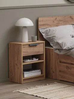 JENSLEV Sengeborde|Sengeborde|Sengebord 1 skuffe eg